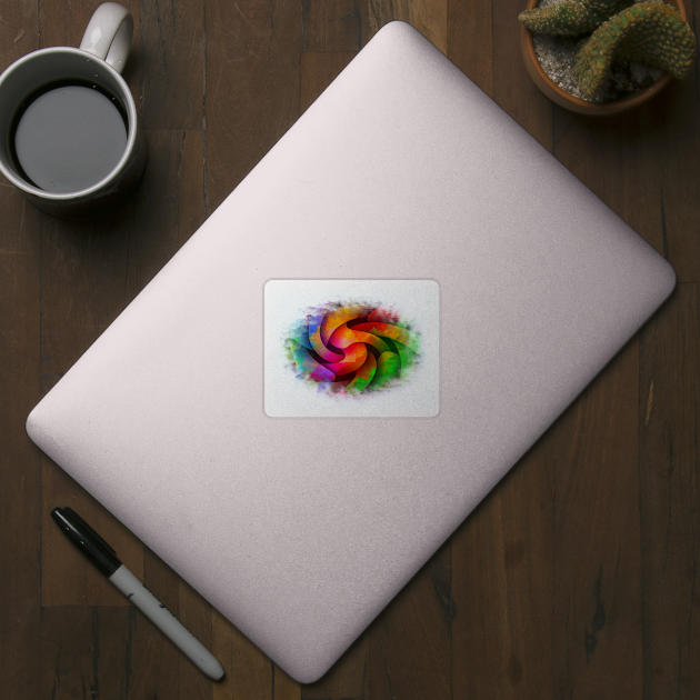Rainbow Swirl-Available As Art Prints-Mugs,Cases,Duvets,T Shirts,Stickers,etc by born30
